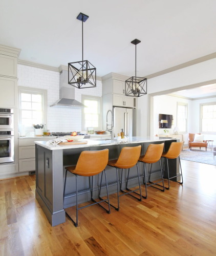 Modern-Traditional-Kitchen-Leather-Stools